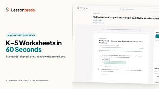 Lessonpress Demo: K–5 Worksheets, Answer Keys & Progress News
