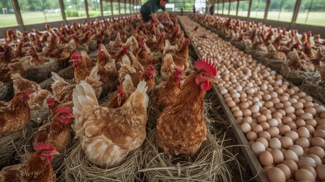 Danger of slow-eating chickens laying eggs and losing eggs.