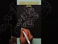 DIBUJANDO UN ROBOT CON TINTA BLANCA #shorts #art #drawing #drawingvideo #robot (ARTE IMPROVISADO)