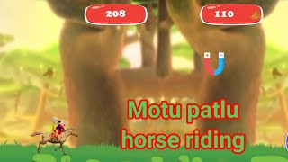 Motu patlu horse riding video game for children.