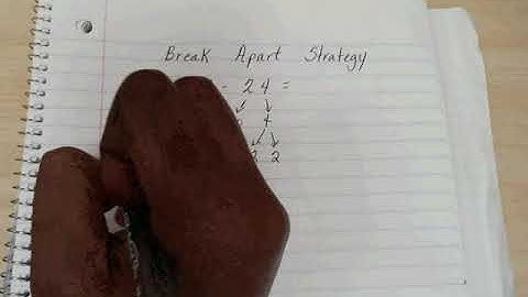 Subtraction Break Apart Strategy 1