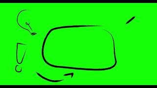 4K Speech Bubble Animation With Icons Green Screen Background