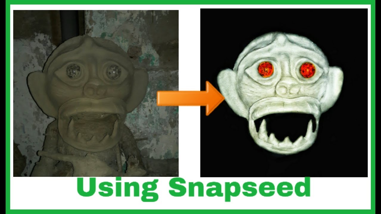 Editing an idol of a ghost using Snapseed | Use of brush in Snapseed