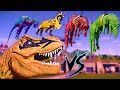 🦕Demon Indoraptor & NARUTO T-REX Vs Ultimasaurus Dinosaurs Battle Royale & Fighting🌍