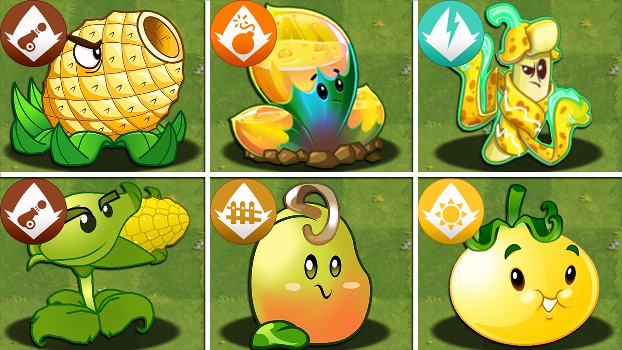 Plants vs Zombies 2 Final Boss - Every YELLOW Plants Power-Up vs PvZ 2 ...