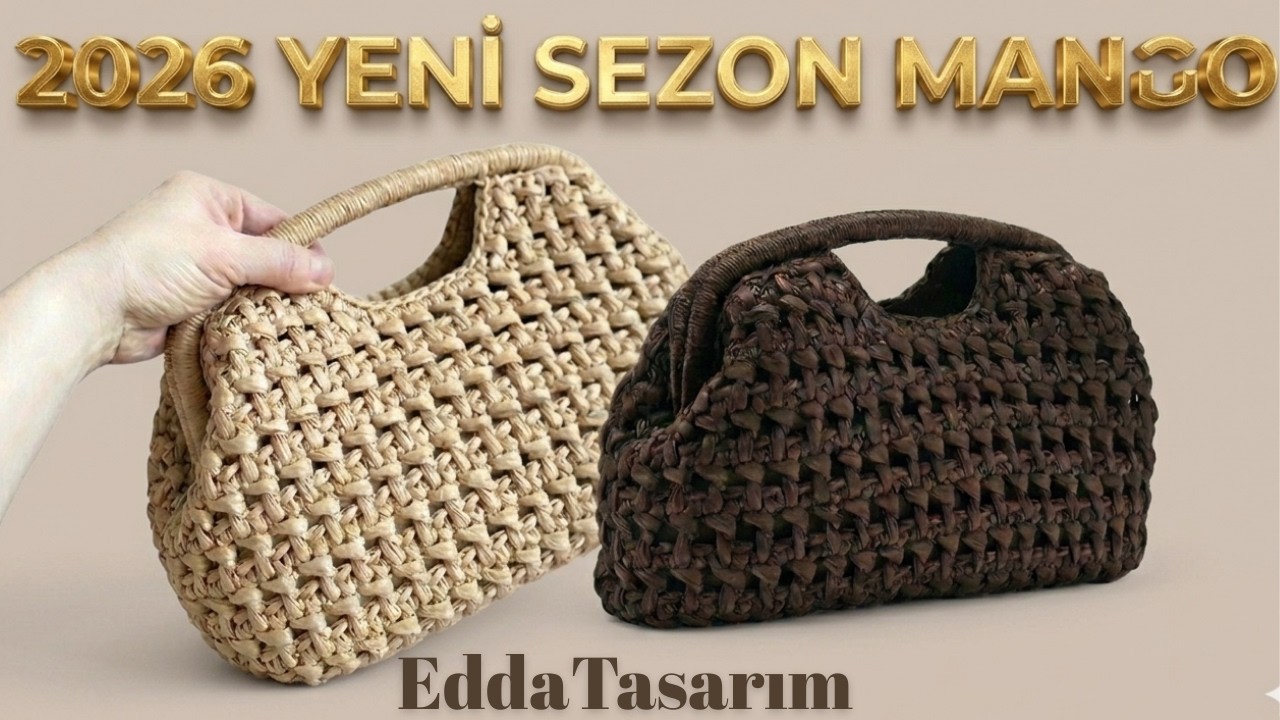 2026 YENİ SEZON MANGQQ ÇANTA..SADECE 2 ADET 200 GR RAFYA İLE MÜKEMMEL SONUÇ..adım adım tarif..#diy