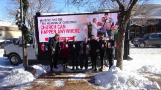 United Methodist Church Mobile Digital Billboard Multi-State Christmas Activation
The last weekend before Christmas, the UMC launched a series of street teams and Mobile Digital Billboards throughout several major markets to deliver their Christmas message and free hot chocolate. Legion Digital Outdoor was chosen to supply Mobile LED Billboard trucks to the markets of Philadelphia, Atlanta, Denver, Dallas, and Portland. The digital mobile billboards canvased the area around the street teams handing out hot chocolate on behalf of the United Methodist Church.
Music Credit:
Artist: Trans-Siberian Orchestra
Song: O Come All Ye Faithful / O Holy Night
Album: Christmas Eve and Other Stories
Date: 1996
Label: Atlantic Recording Corporation
Music by Paul ONeill, Robert Kinkel and Jon Oliva
Produced by Paul ONeill
Co-produced by Robert Kinkel
Recording and Mix Engineer: Dave Wittman
Recorded and mixed at Sound Tracks, New York City United Methodist Church Mobile Digital Billboard Multi-State Christmas Activation