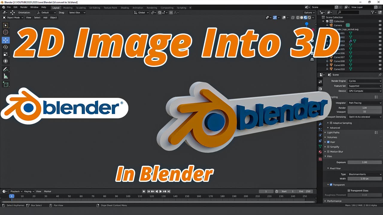 How To Convert 2D image Into 3D || Blender Tutorial || Quick Tips -