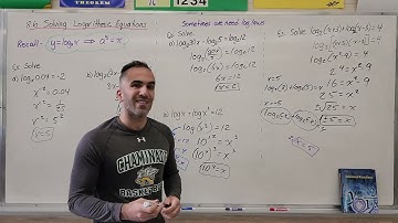 8.6 Solving Logarithmic Equations (Grade 12 University, MHF4U)