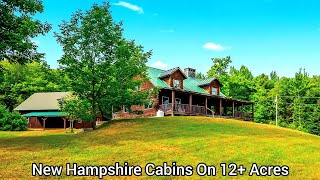 New Hampshire Cabins On 12+ Acres | Nh Real Estate For Sale | Pond With Trees | NH Hunting Camp