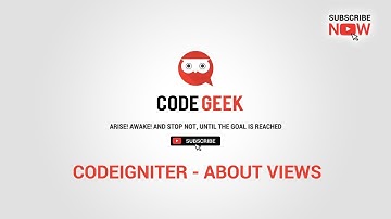 Basic Codeigniter Tutorials - About Views