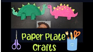 Paper Plate Crafts- dinosaurs and hedgehog