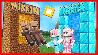 ATUN \u0026 MOMON VS VILLAGER DI PORTAL MISKIN VS KAYA !! Feat @sapipurba Minecraft