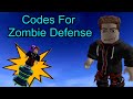 All the codes in zombie defense that unlock cool items  roblox