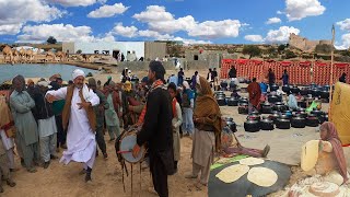 Amazing Tribal Traditional Marriage and Folk Dance in Desert | Cooking Food for 3000 peoples