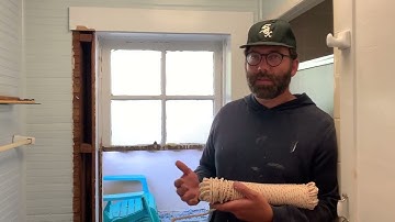 (Step 7) (Option 1) How to Change Out Sash Rope and DIY Historic Window Repair (Measure New Rope)