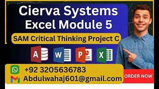 Cierva Systems Excel Module 5 SAM Critical Thinking Project C #CiervaSystems #criticalthinking