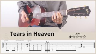 【TAB】Tears in Heaven - Eric Clapton - FingerStyle Guitar ソロギター【タブ】