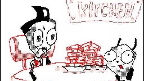 zim eats waffles / Flipnote Hatena
