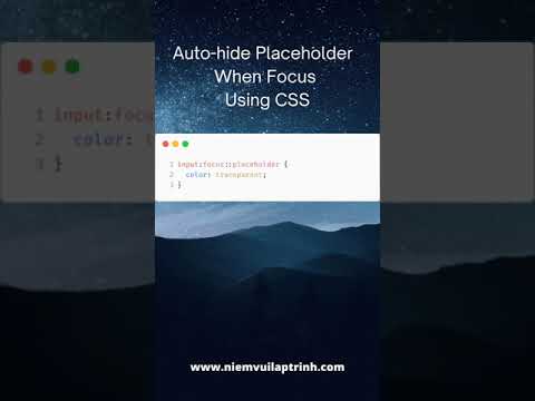 Auto-hide Placeholder When