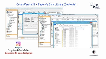 CommVault v11 - Tape v/s Disk Library (Contents)