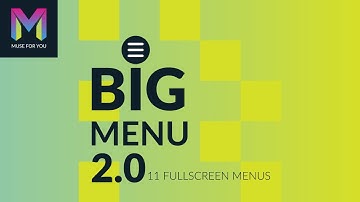 BIG Menu Widget 2.0 Update | Adobe Muse CC | Muse For You