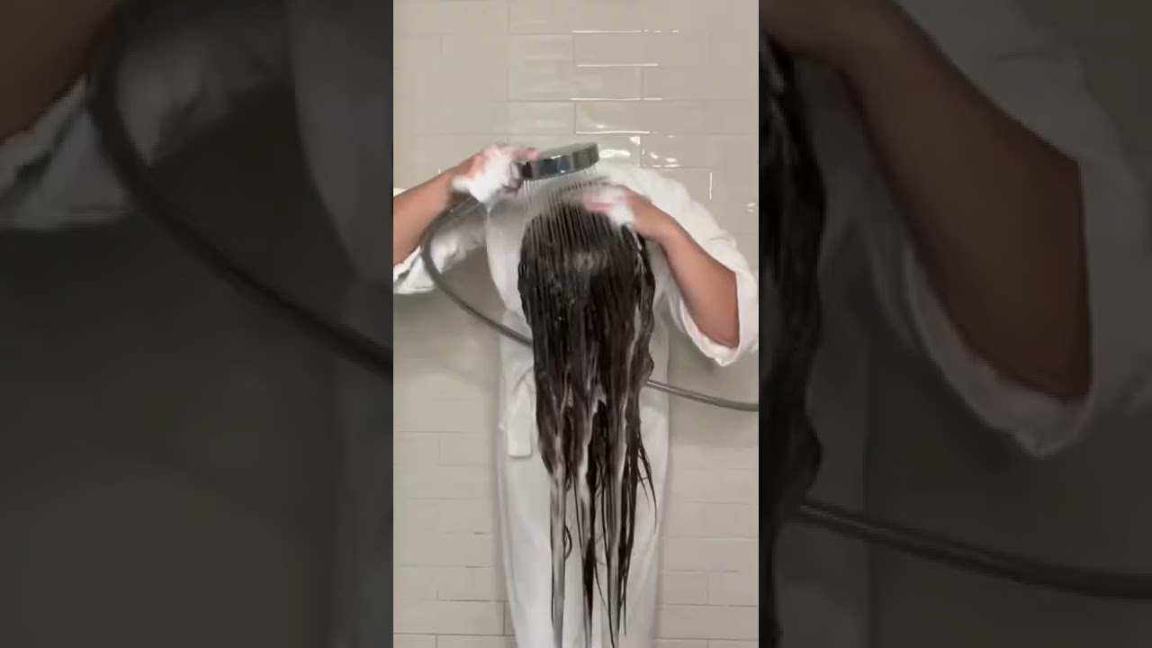 Upside down haircare routine hairwashday haircare shampoo 