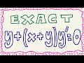 Solve y + (x+y)y’ = 0 (Exact)