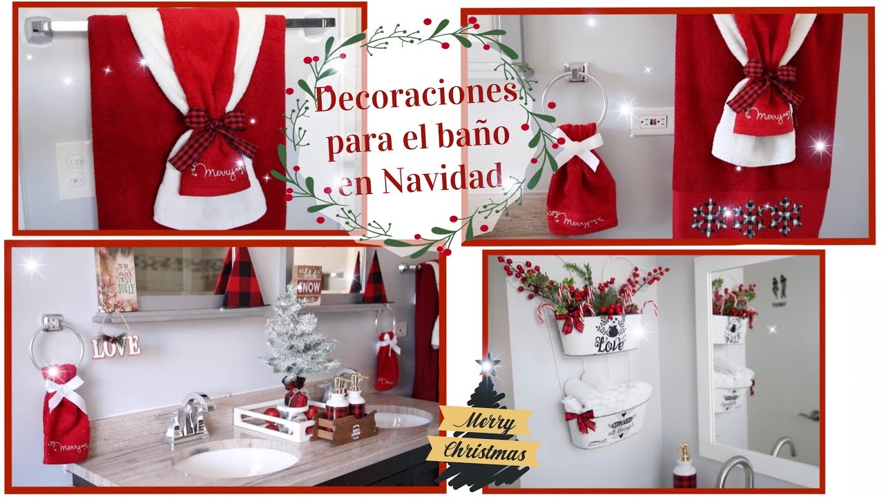 Ideas faciles para decorar tu baño en Navidad