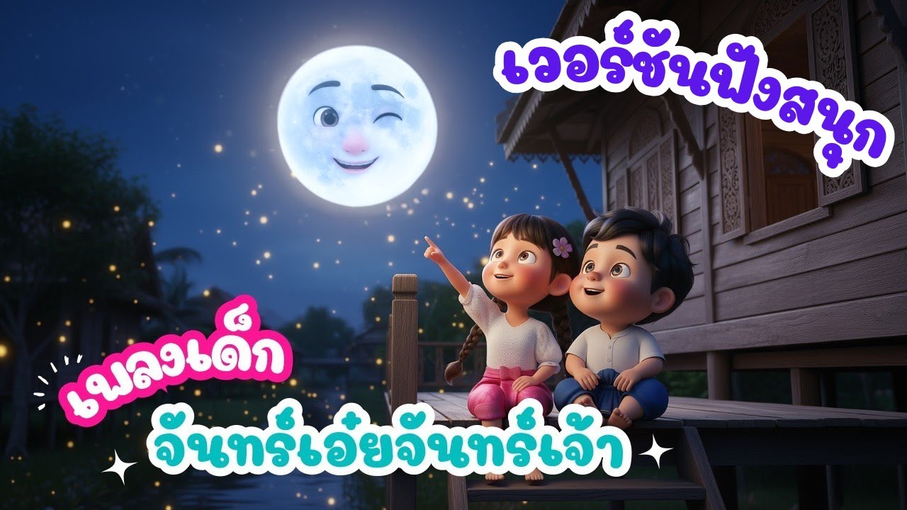 เพลงเด็ก จันทร์เอ๋ยจันทร์เจ้า (ดนตรีฟังสนุก) | เพลงเด็กสนุกๆ 3D | Kids Song