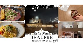 We stayed in a PENTHOUSE at the Delta Hotel in Beaupré, Quebec, Canada ❤️ | Never Dunn Eating