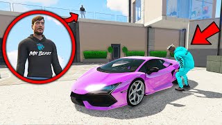 STEALING MrBEAST'S LAMBORGHINI in GTA 5 with CHOP \& BOB