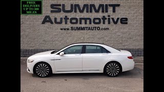 2017 LINCOLN CONTINENTAL BLACK LABEL AWD BLUE LEATHER WALK AROUND REVIEW 10859B SOLD! SUMMITAUTO.com 2017 Lincoln Continental Black Label Chalet