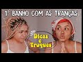 1° BANHO depois de TRANÇADA *VEM VER* #QuarentenaDoCeu