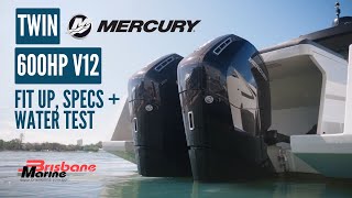 Twin Mercury 600hp V12 Verado- FIT UP AND WATER TEST FINALLY REVEALED