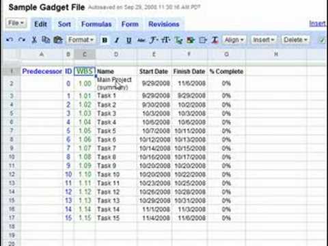 Gantt Chart On Google Sheets