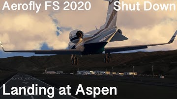 Aerofly FS 2020 - Learjet 45 Landing and Shut down at Aspen Airport