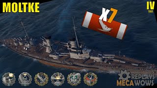 Moltke 7 Kills &amp; 116k Damage | World of Warships Gameplay