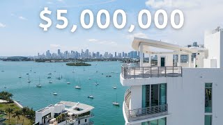 Inside a $5M Miami Beach Penthouse with MASSIVE Rooftop Terrace, TWO Boat Docks, \& 270 Degree Views