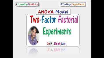 Two-Factor Factorial Design Experiments - ANOVA Model