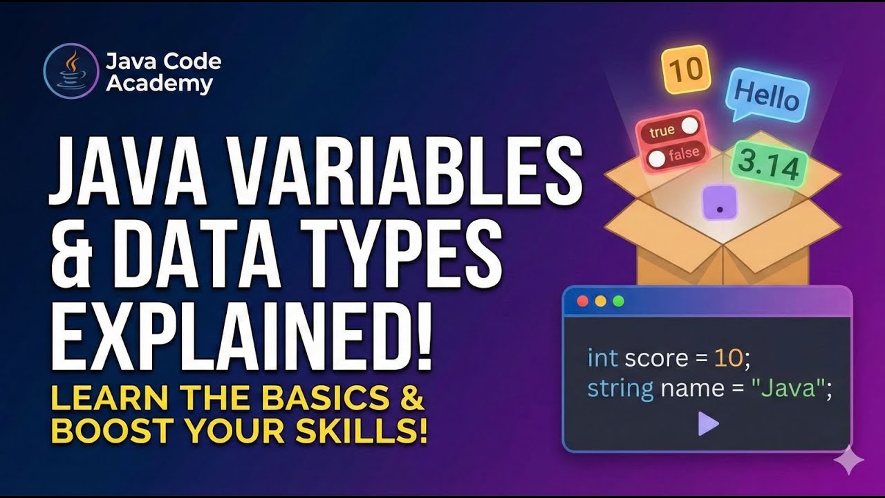 Java Variables & Data Types Explained in 10 Minutes | Beginners Java Tutorial (2025)