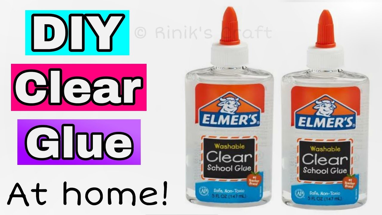 How to make Clear Glue at home using water 2 Ingredients Only! Homemade  Glue 