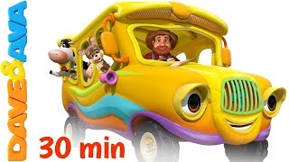 the wheels on the bus animal sounds song nursery rhymes and kids songs