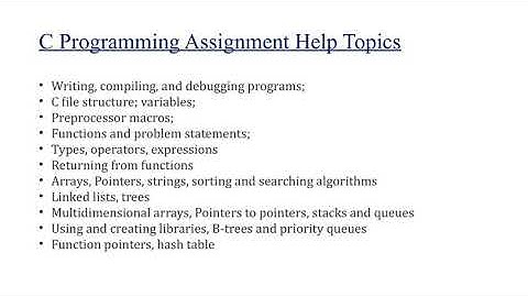C Assignment Help myassignmenthelpers