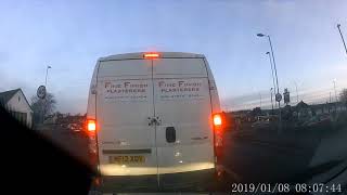 UK Car Crash at Roundabout 7-1-18