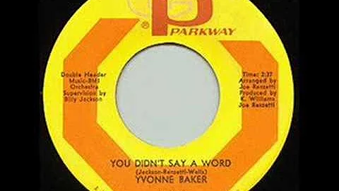Yvonne Baker - You Didnt Say a Word - 1966