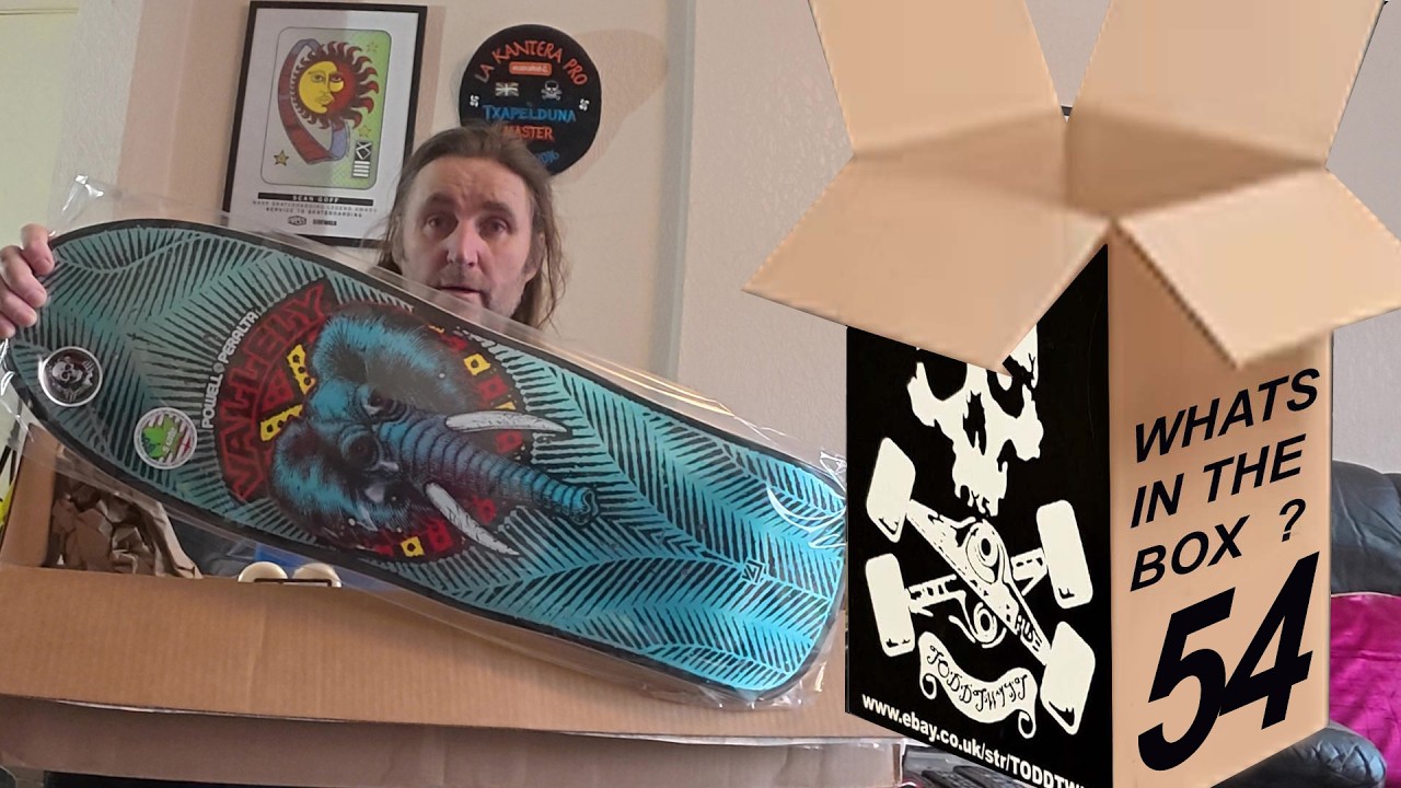 WHATS IN THE BOX 54 Shop unboxing. POWELL skateboard decks, Dragon Wheels ect TODDTWIST SKATE SHOP