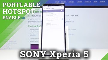How to Activate Portable Hotspot in SONY Xperia 5 – Share Internet / Wi-Fi