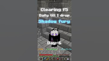 cleaning f5 daily till I drop a shadow fury!! (Day-6)#hypixel #minecraft