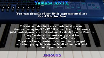 Yamaha AN1x Demo Sound no talking Set for free download  Live Video